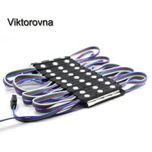 20 шт. SMD 5050 Светодиодный модуль светильник RGB 3 светодиода впрыска DC 12 В магазин переднее окно украшение лампы 3м лента впрыска полосы светильник