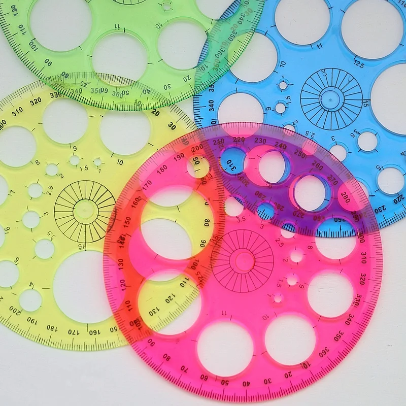 

Multifunction 11.5 Cm diameter circular template ruler 360 degrees template ruler in A Circular Template Sewing Tool.