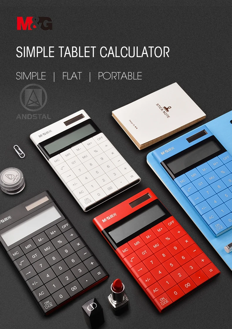 Color Black Calculator Calculator 12 Digit Large Screen Display