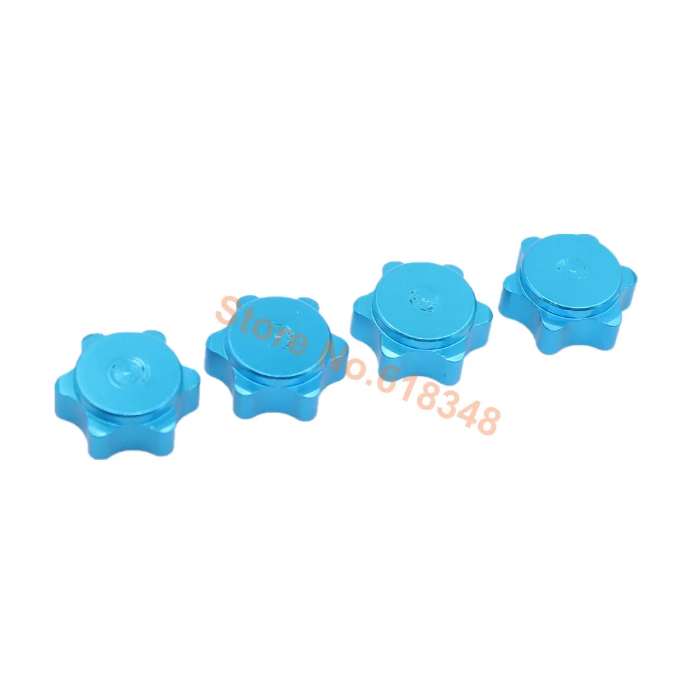 4pcs Set Aluminum Wheel Hub Cover HEX Nut 17mm Anti dust Dust Proof For RC 1