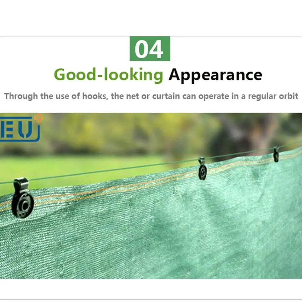 Joyeyou 50 Pack agricultura invernadero jardín Clip abrazadera Grommets para sujeción sombra tela malla de pájaro Joyeyou 50 Pack agricultura invernadero jardín Clip abrazadera Grommets para sujeción sombra tela malla de pájaro