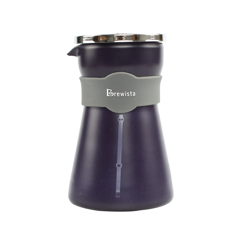 1-2 чашки V60 фильтры для кофе Brewista coffee dripper - Цвет: coffee server purple
