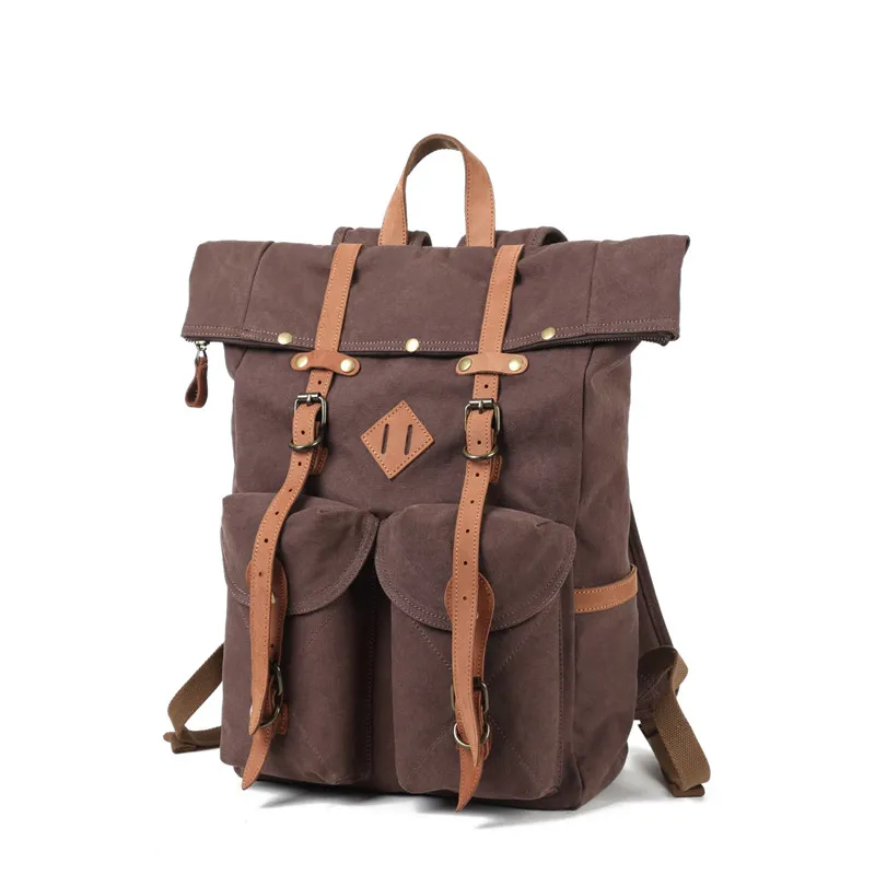 M240 Europe Fashion Laptop Backpacks Pure Cotton Canvas Traveling