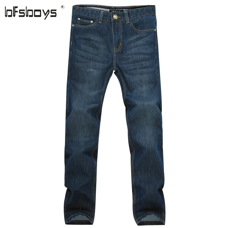 2016 Fashion New Men Small Straight Waist Jeans Four Seasons Denim