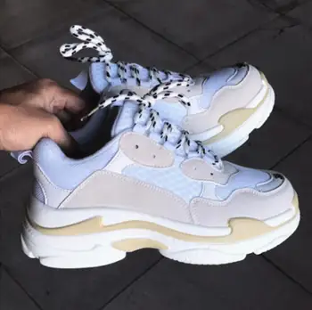 

New 2020 Spring Fashion Women Casual Shoes Suede Leather Platform Shoes Women Sneakers Ladies White Trainers Chaussure Femme