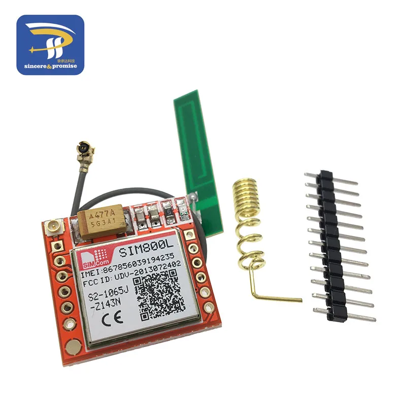 Маленький модуль SIM800L GPRS GSM комплект карта MicroSIM Core BOard Quad-band ttl последовательный порт с антенной - Цвет: With antenna