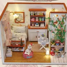 Миниатюрный Кукольный дом casa de Boneca Конструкторы деревянный Игрушечная мебель DIY кукольный домик-потому что вы