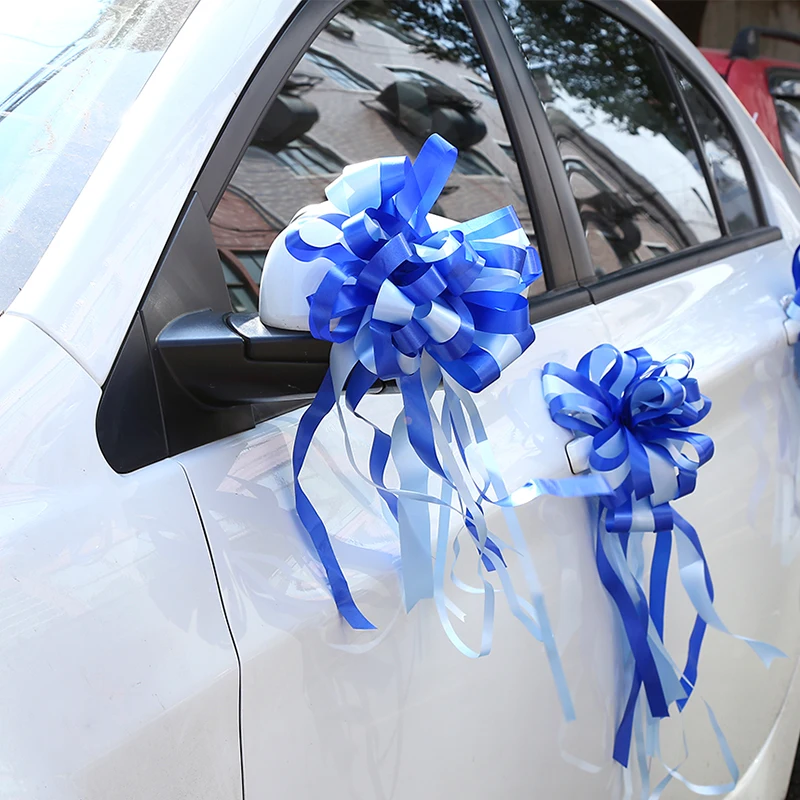 6pcs/lot wedding plastic flower bouquet car decoration flower auto