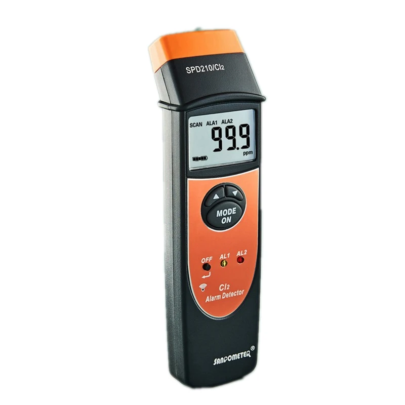 Профессиональный тестер хлора CL2 0 ~ 100ppm ЖК детектор 1 ppm точный звуковой