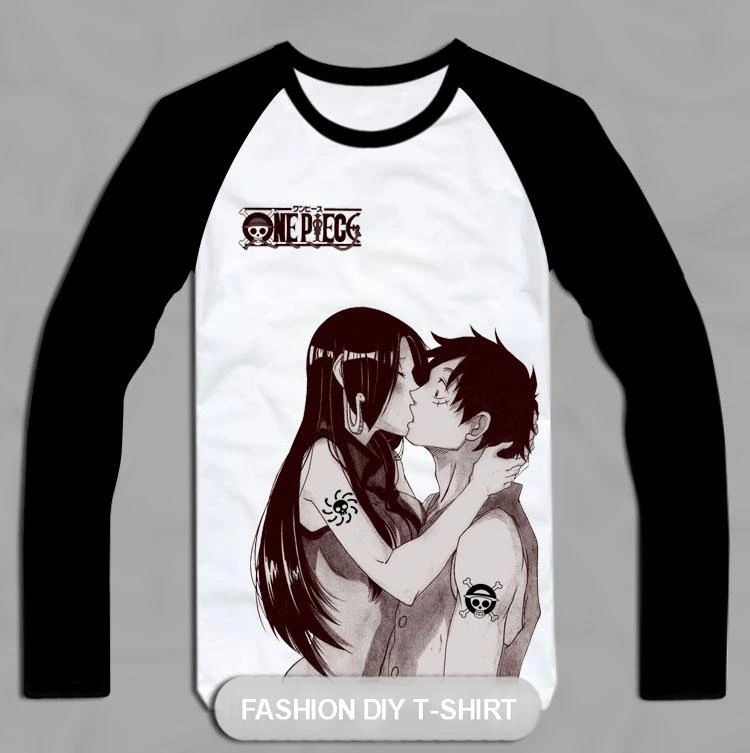 ルフィ ハンコック の キス 印刷 長袖tシャツ 3 スタイル Tee Pants T Shirt Basketballtee T Shirt Aliexpress