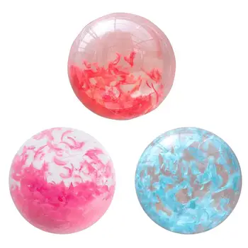 

Inflatable Beach Ball Water Ball Innovation Transparent Built-in Feathers Beach Pool Ocean Baby Adult beach Funny Toys 0