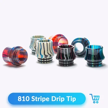 

Quartz Banger 810 Drip Tip Stripe Epoxy Resin Vaper Mouthpiece for V8 Atomizer RDA RTA E Cig Vaporizador Mod Vape Accessories
