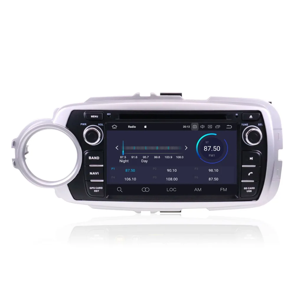 Top 7" HD Android 9.0 Car DVD For Toyota Yaris 2012 2013 2014 2015 2016 2017 Auto Radio FM Video GPS Navigation WiFi Backup Camera 3