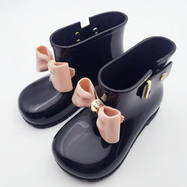 

Brand Kids Rainboots Spring Autumn baby girls Rain Boots Warm Beauty Bow Rainboots Fashion Rubber Shoes Toddler Kids Jelly shoes