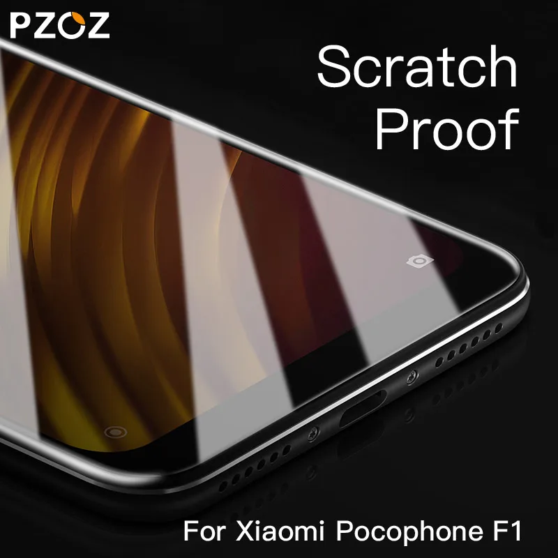 PZOZ Xiaomi Pocophone F1 стеклянная Защитная пленка для экрана мобильного телефона 3D полное покрытие защитное закаленное стекло Pocophonef1 xaiomi f1