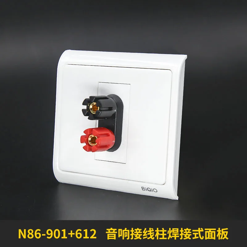 N86-901 + 612 2 отверстия динамик разъем аудио Banana plug панели | Обустройство дома