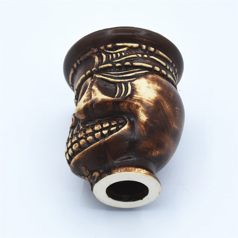 Керамическая чаша для кальяна держатель череп табак для кальяна голова кальяна Chicha Narguile Cachimba Sheesha