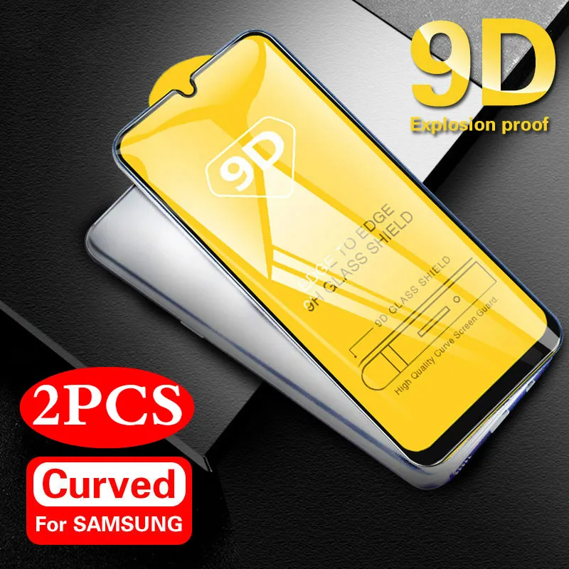 

2PCS/LOT 9D Screen Protector For SM Galaxy A10 A20 A20E A30 A40 A50 A60 A70 Full Tempered Glass Film For Samsung M50 M30 M20 M10