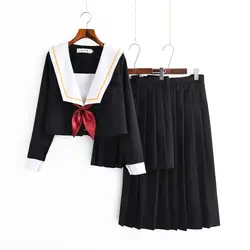 Зимняя школьная форма набор Студенческая галстук для костюма матросский костюм набор Настольный костюм японская школьная форма для