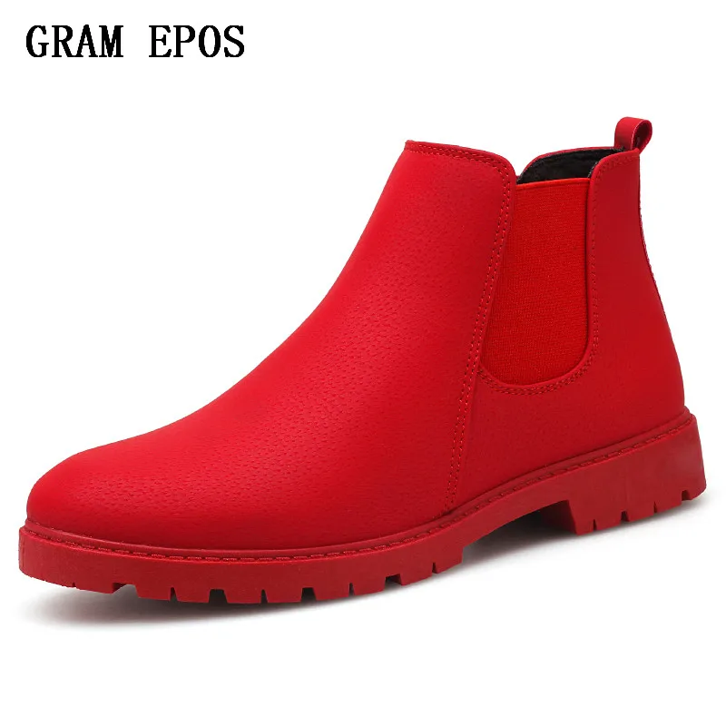

GRAM EPOS 2018 Hot Men Shoes Fashion Men Boots New Pig Leather Footwear For Man New High Top Pig Leather Casual Shoes Men