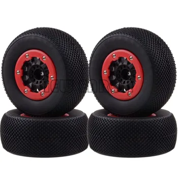 

4x 12mm Hub Wheel Rim & Tyres,Tires 1182-16 Fit RC 1/10 Model Car Slash 4x4 Racing