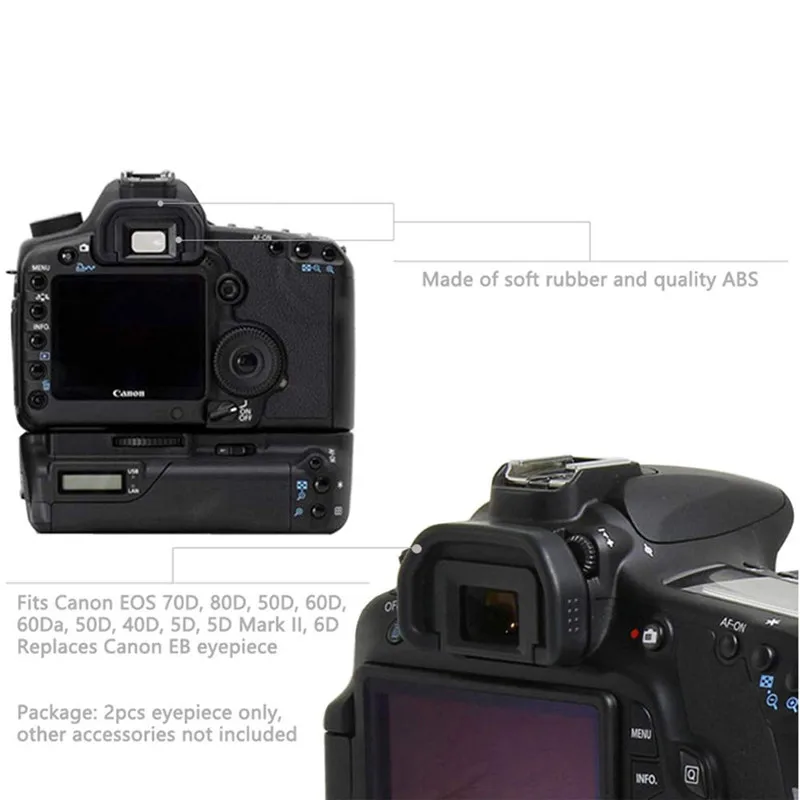 Резиновые глазные чашки EB видоискатель наглазник для Canon EOS 10D 20D 30D 40D 50D 60D 70D 5D 5D Mark II 6D DSLR камеры аксессуары