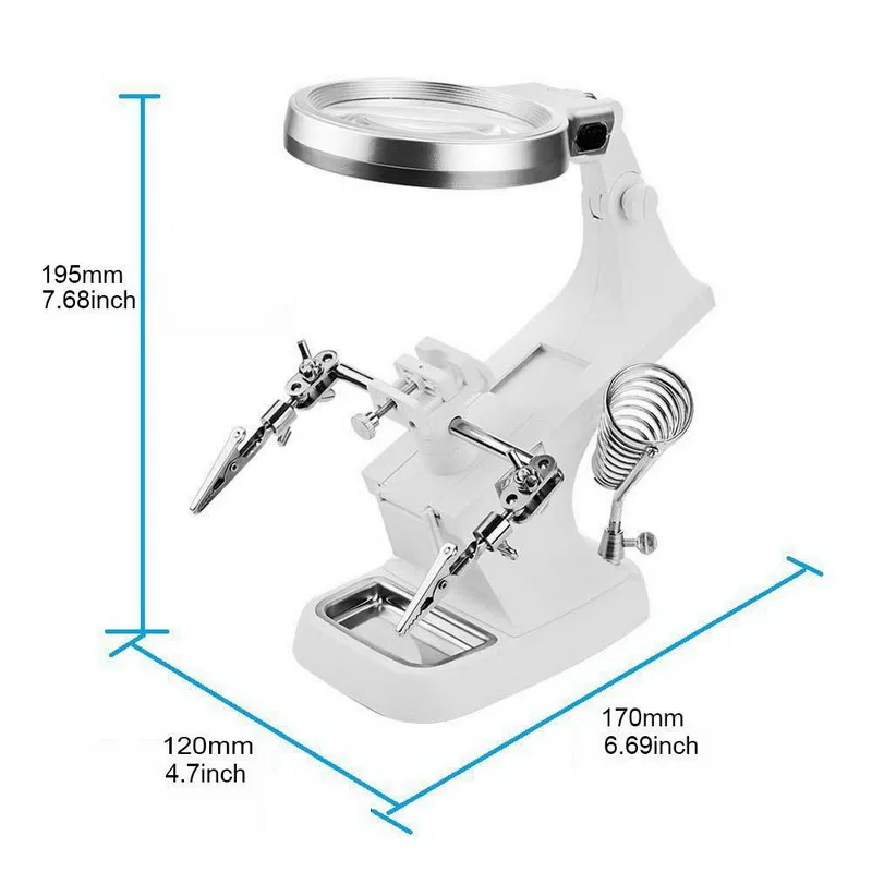 Подставка для паяльника светодиодный светильник увеличительное стекло подставка с зажимом и зажимами инструмент для пайки сварочный инструмент Ремонтный инструмент