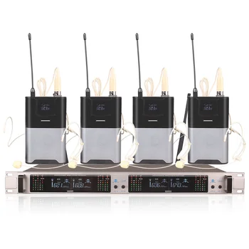 

Professional Wireless Microphone System 403GT 4-Channel UHF Dynamic Professional 4 Headphones Collar Line Conference