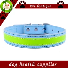 New Design Reflective Dog Collar Flashing Leather Collars For Dogs Safe Walking Small Pet Products Dog