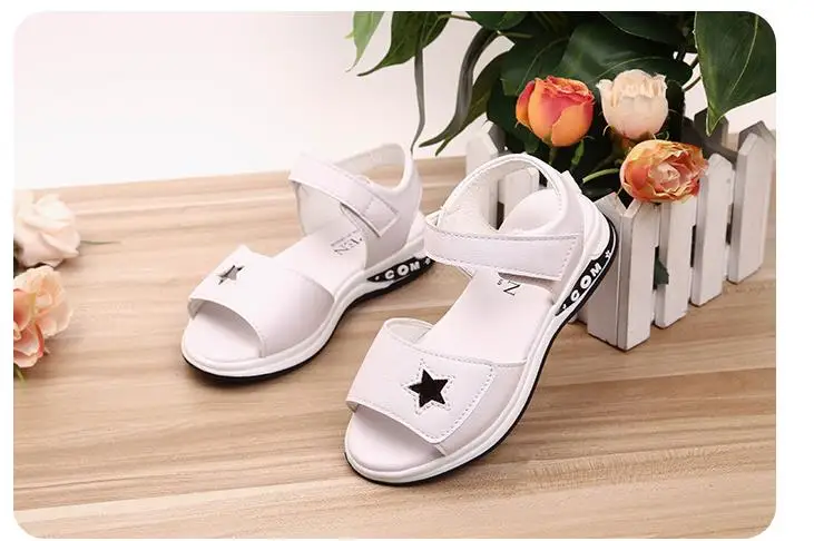HaoChengJiaDe новые летние сандалии для девочек модная детская пляжная обувь для маленьких девочек Корейская обувь для девочек большой детская