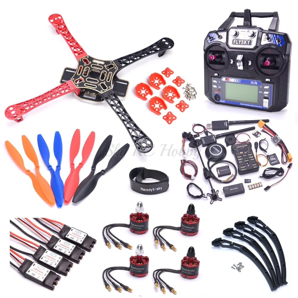 

F450 450mm Quadcotper Frame Kit 2212 Motor Pixhawk 2.4.8 32 Bit PIX Flight Controller M8N GPS 433 Telemetry / Flysky I6 FS-i6