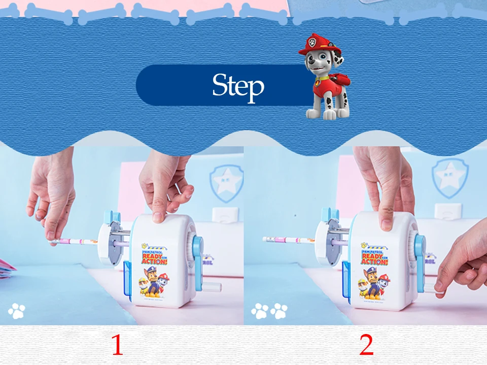 Apontador de Lápis Mecânico para a Escola do Miúdo Artigos de Papelaria Deli Filé Design Grande Capacidade Bonito Pata Patrulha Padrão Escritório Fornecimento 0862 22 pata patrulha padrão apontador de lápis mecânico