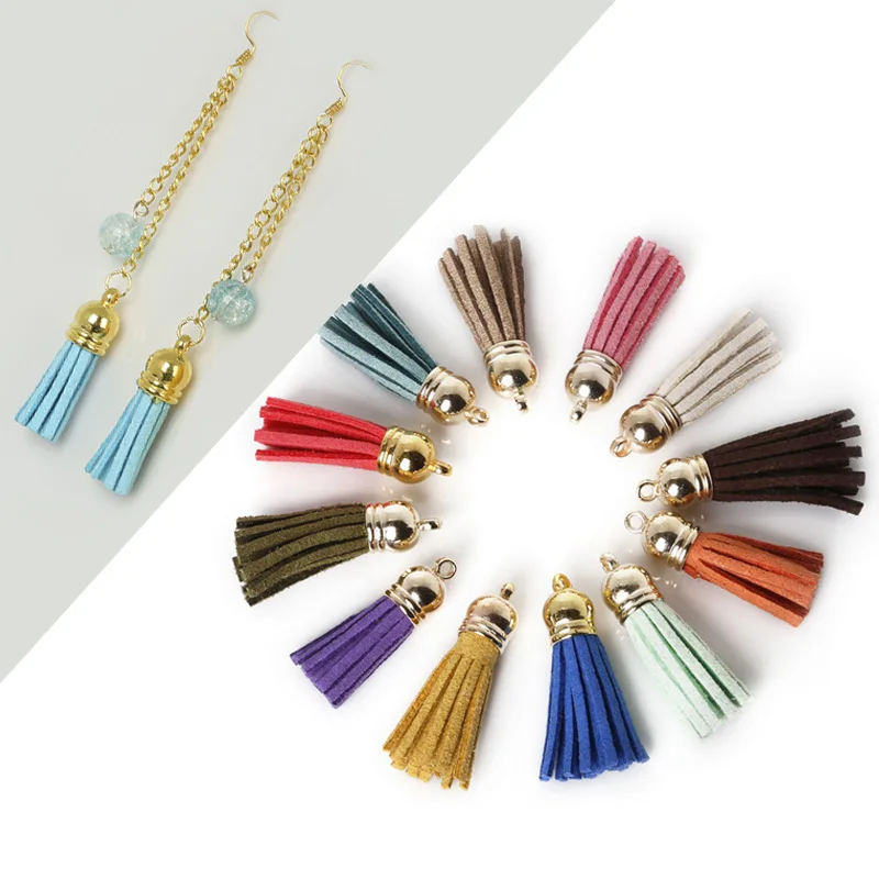 10 шт. винтажные кожаные брелоки ремешки с бахромой 3 5 см|suede tassel|leather tasseltassel diy |