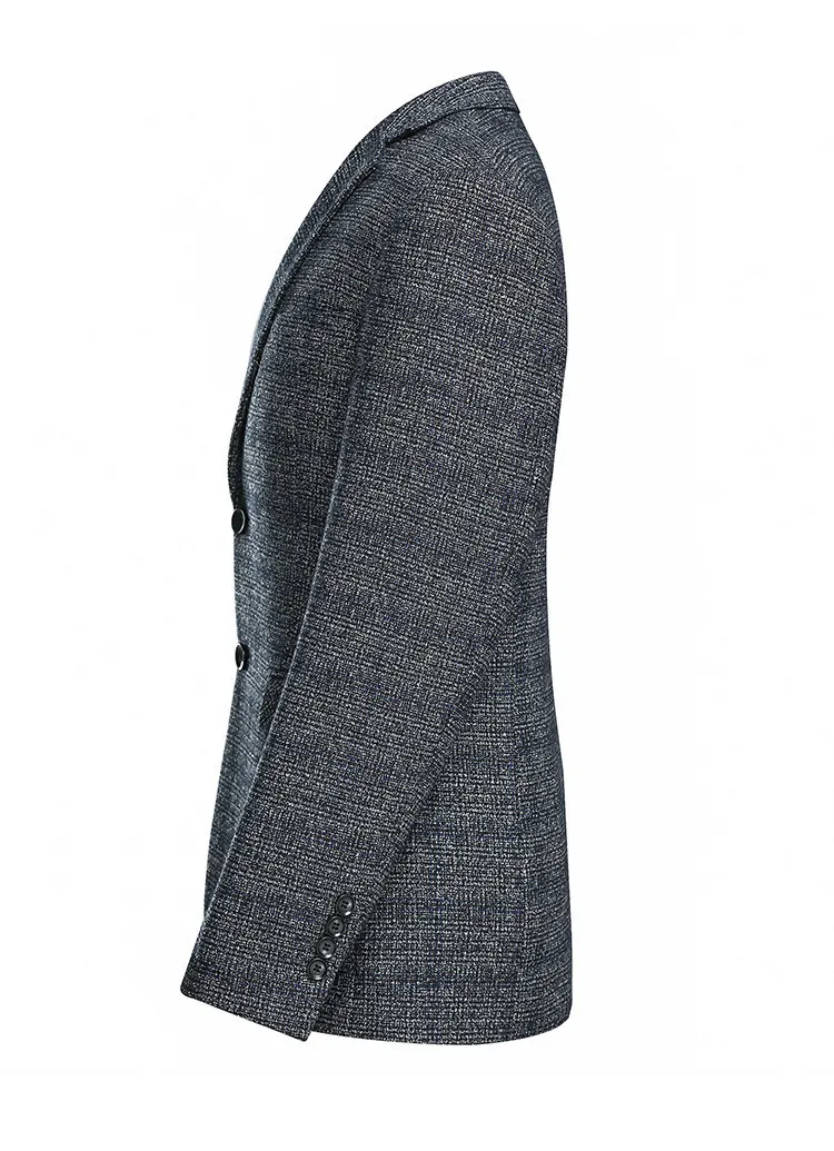 SHANBAO бренд с двумя пряжками тонкий костюм куртка Осень Роскошный высокого качества специальная ткань мужской повседневный костюм коричневый синий 9817