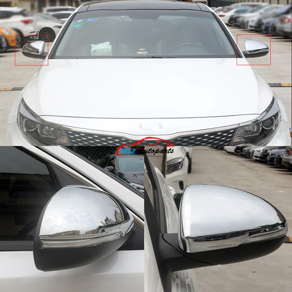 Car Reaview Mirror Cover Rear view Mirror Trim Frame 2PCS For Kia K5 Optima 2016 2017in Mirror