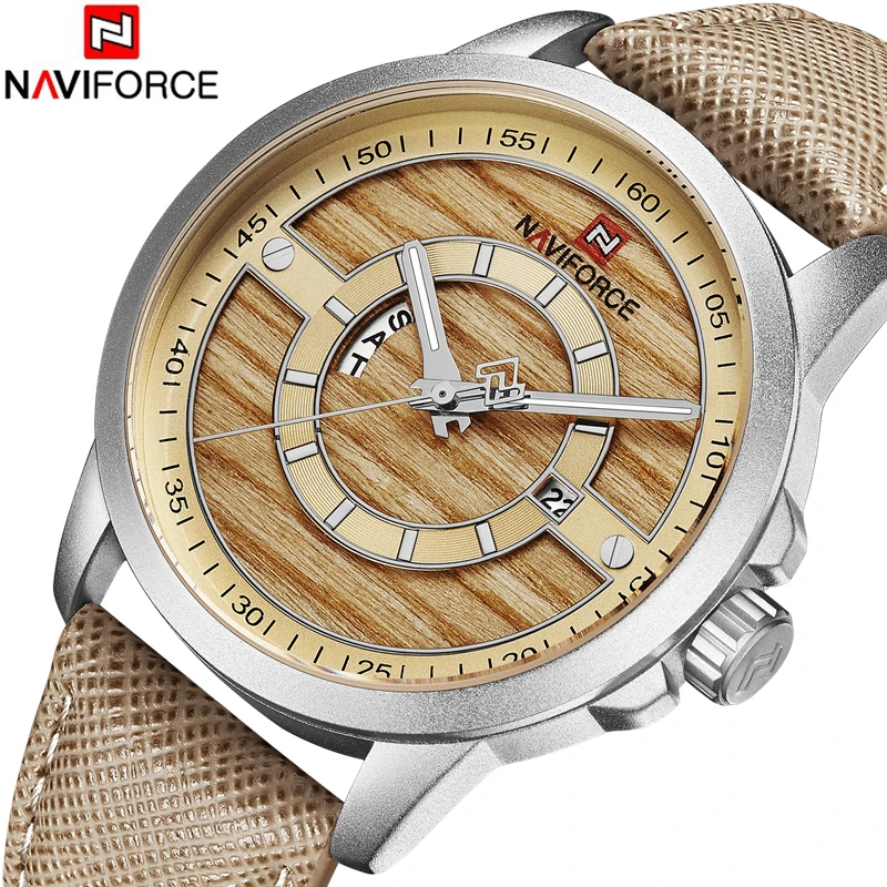 NAVIFORCE часы Для мужчин модные Повседневное спортивные армии Водонепроницаемый