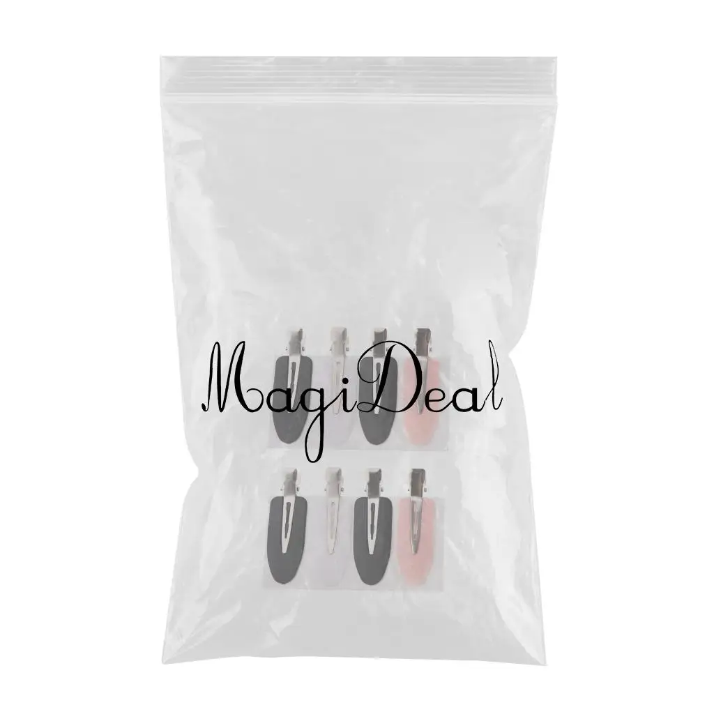 Pack of 8 Professional No Bend Hair Clips, Hairstyling Tool No Crease, No Mark, Great For Hair Styling and Makeup Application