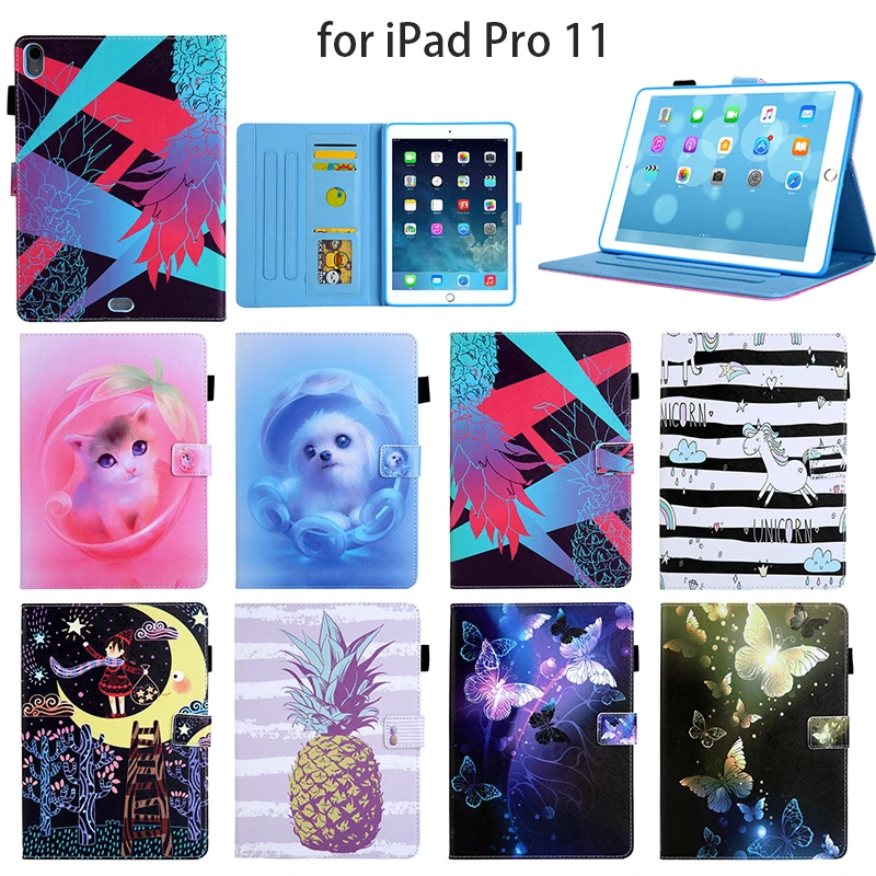 Кожаный чехол кошелек с подставкой для iPad Pro 11 2018 дюйма планшета изображением