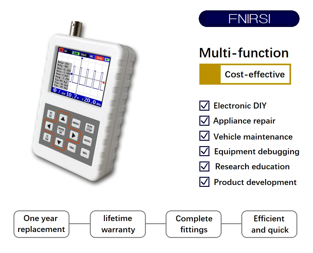 DSO FNIRSI PRO Портативный мини цифровой осциллограф 5 м пропускная способность 20MSps с P6020 BNC стандартный зонд