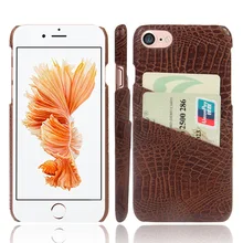 50 шт. Роскошный чехол из натуральной крокодиловой кожи чехол для iPhone 6 6s 6plus чехол для телефона с кредитной картой