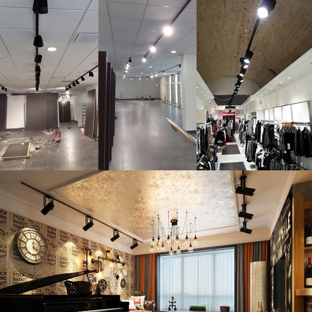 LED Track Rail Light Rail 1 Meter 2 3 4 Wire Spot Rail Black White Aluminum Thick Fixtures Universal Rails Lighting Spotlights-in Track Lighting from Lights ...
