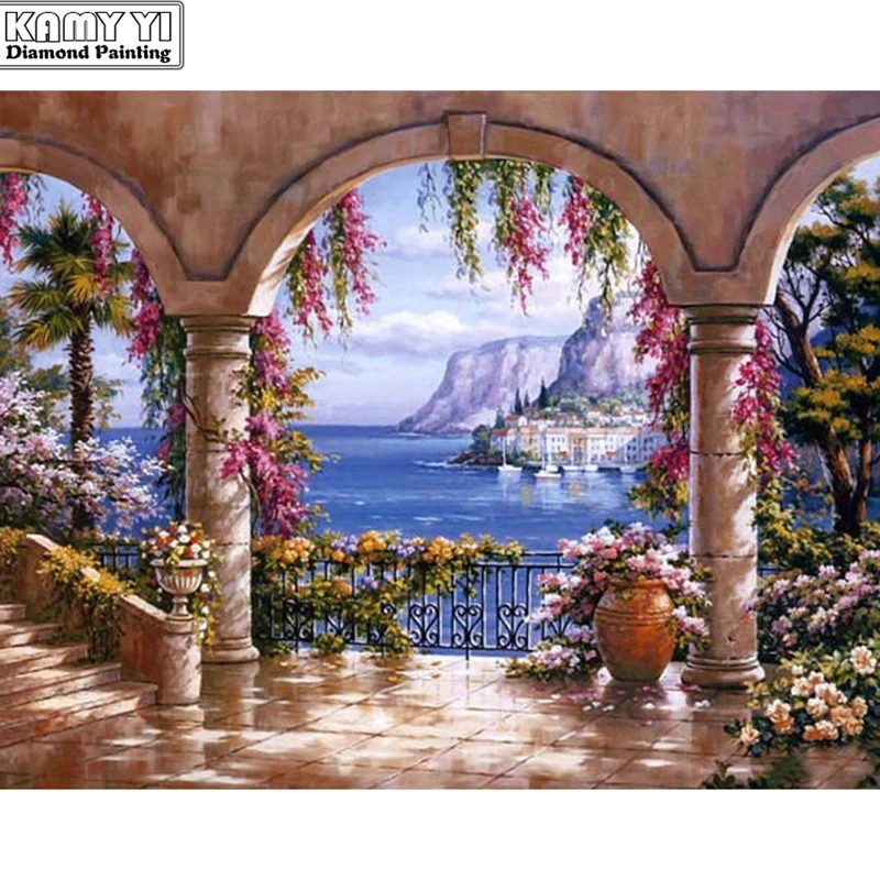 Full Square Drill 5d Diy Diamond Yamashita Castle Diamond Mosaic Cross Stitch Rhinestone Decoration Gift Diamond Painting Cross Stitch Aliexpress