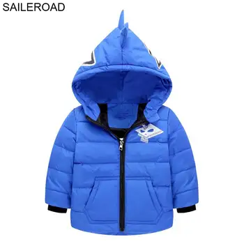 

SAILEROAD 3-7Years Winter Thick Boys Girls Outerwear Down Jacket Coat Cartoon Children Kids Down Cotton Coat Clothing
