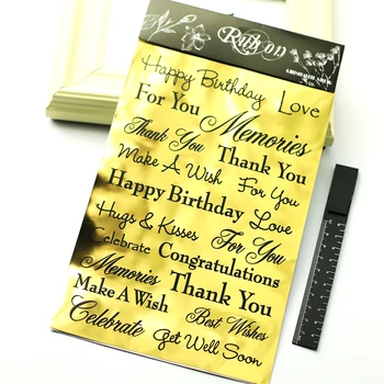 

KSCRAFT Gold Happy Birthday Rub On for Scrapbooking DIY Projects/Photo Album/Card Making Crafts