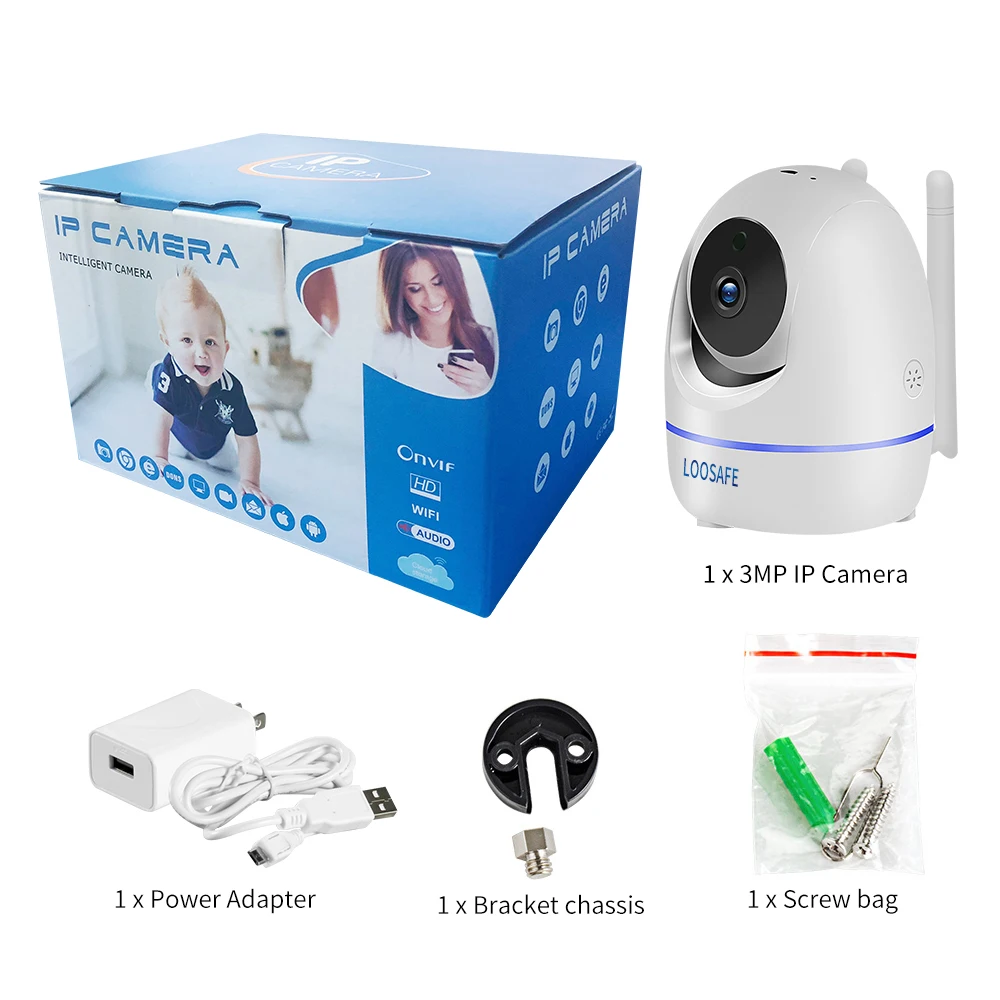 3.0MP Wide Angle Wifi Wireless Camera Smart Home Security Camera Surveillance Cameras Full HD Night WiFi Camera Monitor CM.Y26