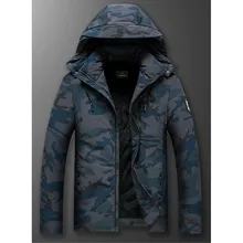 Мужское зимнее Новое хлопковое пальто, молодежная мода, утолщенная камуфляжная куртка размера плюс, свободный пуховик с защитой от холода, теплое пальто, Топ