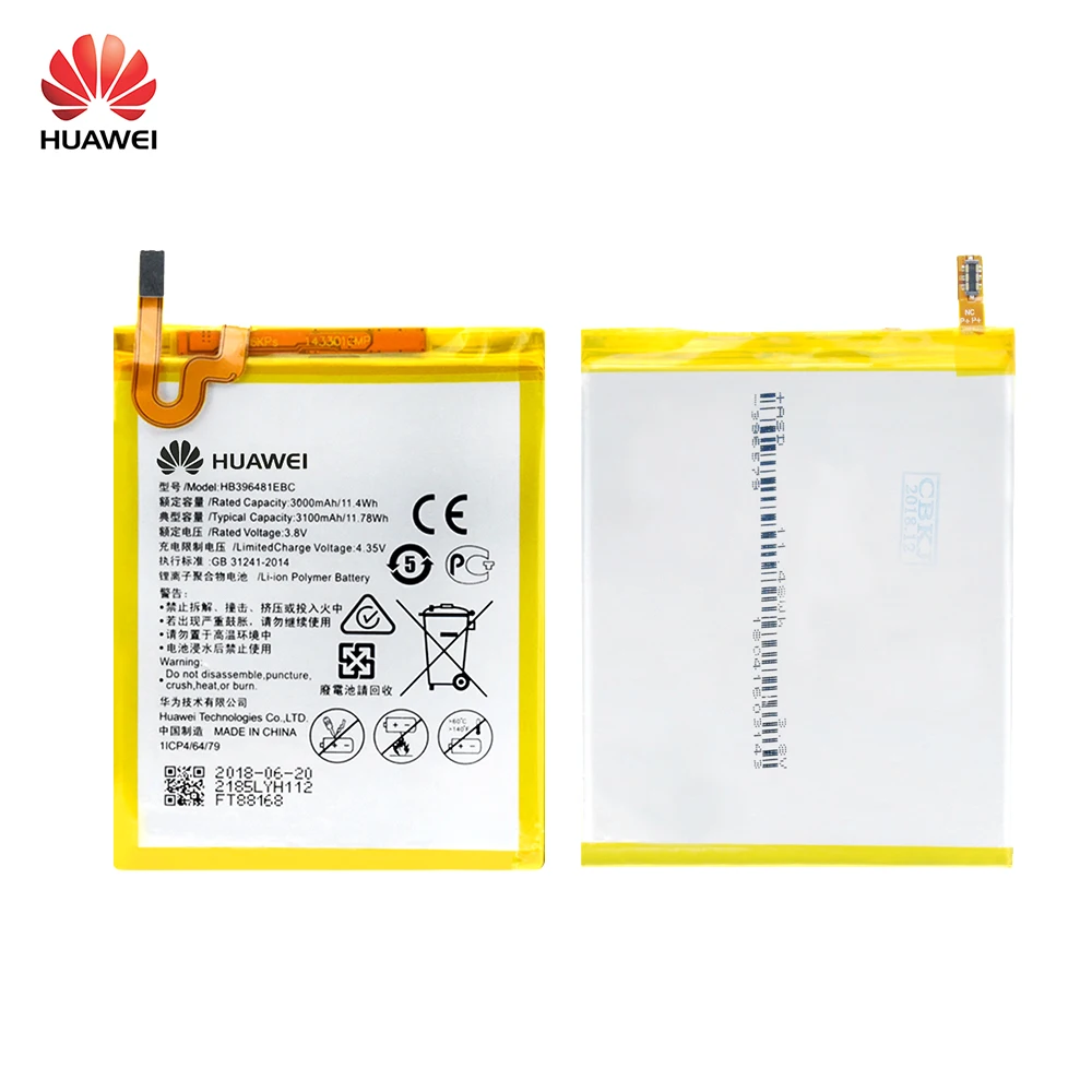 Hua Wei Оригинальная батарея HB396481EBC для huawei Ascend G7 Plus/G8/G8X/Honor 5A/5X/Maimang 4 запасная батарея