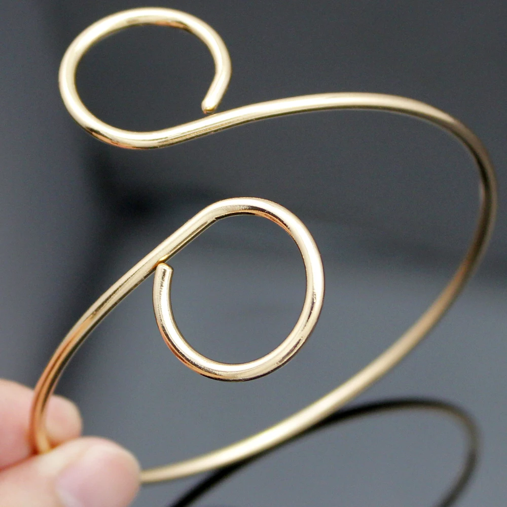 Женский браслет обруч Pulseira Masculina позолоченный в стиле египетского Бохо с