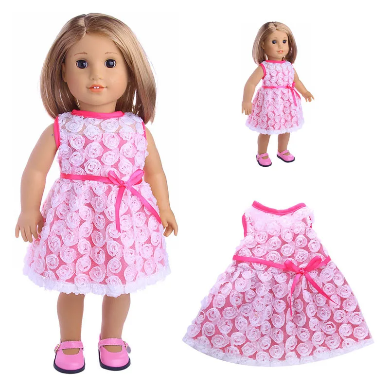 Summer-High-Custom-New-Fashion-Rose-Gentle-Girl-Dress-Fit-Baby-Born-43cm-Zapf-Doll-More