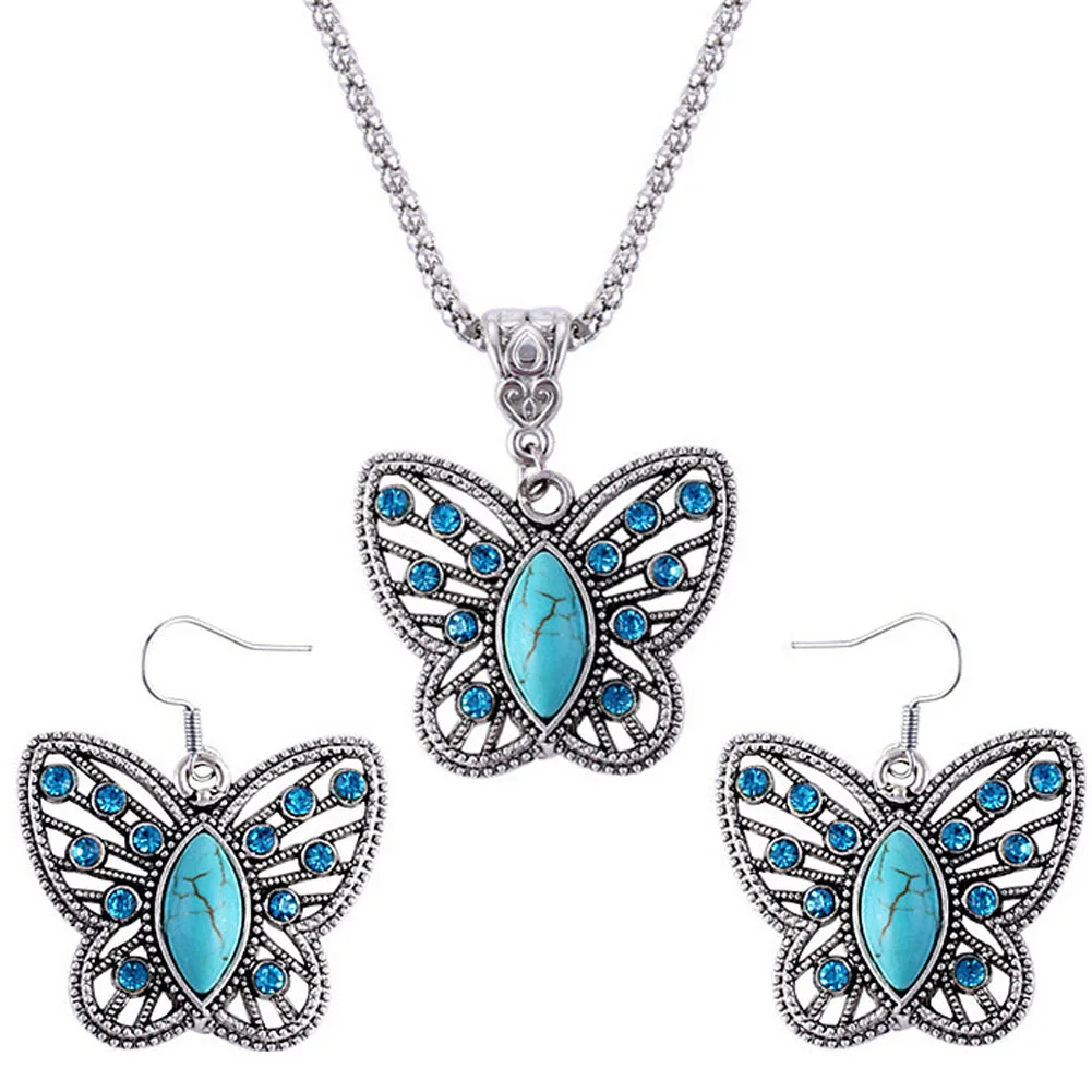 Natural Stone Jewelry Sets Women Birthday Gifts Butterfly